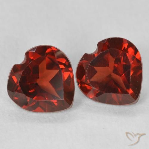 1.09 ct natürliche Mittelrot Pyrop-Granat-Edelsteine, Herz, VVS-VS
