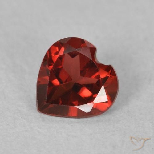 0.52ct Natürlicher Johannisbeere Rot Pyrop-Granat, Herz, VVS-VS