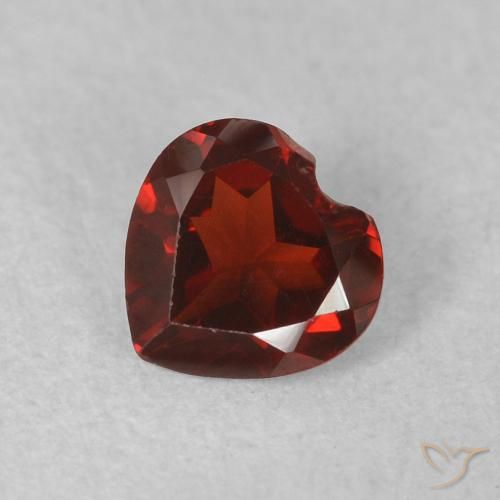 0.47ct Natürlicher Merlot Rot Pyrop-Granat, Herz, VVS-VS