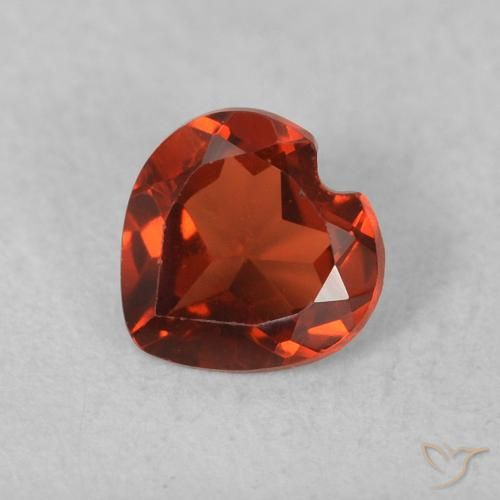 0.50ct Natürlicher Johannisbeere Rot Pyrop-Granat, Herz, VVS-VS