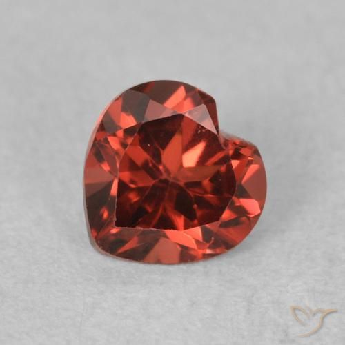 0.62ct Natürlicher Johannisbeere Rot Pyrop-Granat, Herz, VVS-VS