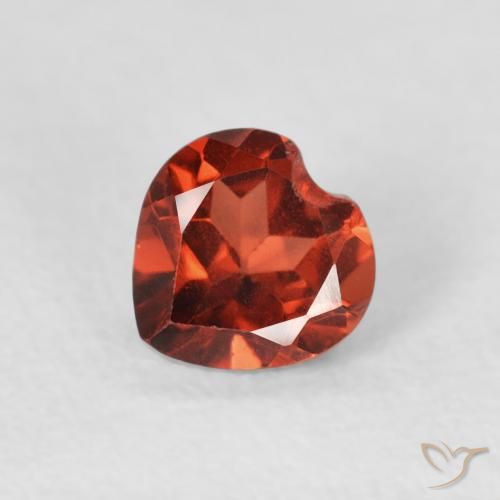 0.60ct Natürlicher Johannisbeere Rot Pyrop-Granat, Herz, VS