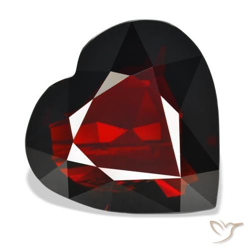9,17 ctw natürlicher Schwärzlich Rot Pyrop-Granat, Herz, IF
