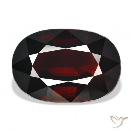 21.89ct Schwärzlich Rot Pyrop-Granat, Oval, IF