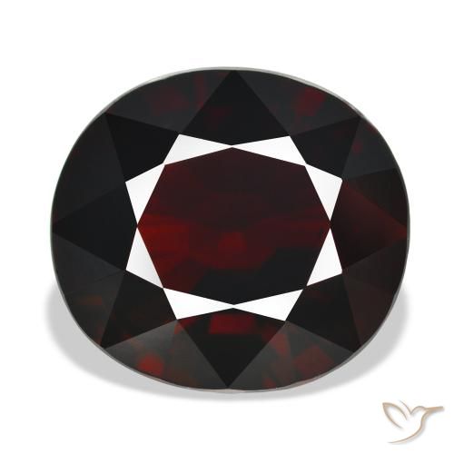 21.03ct Schwärzlich Rot Pyrop-Granat, Oval, IF