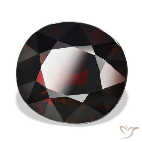 9,17 ctw natürlicher Schwärzlich Rot Pyrop-Granat, Oval, IF