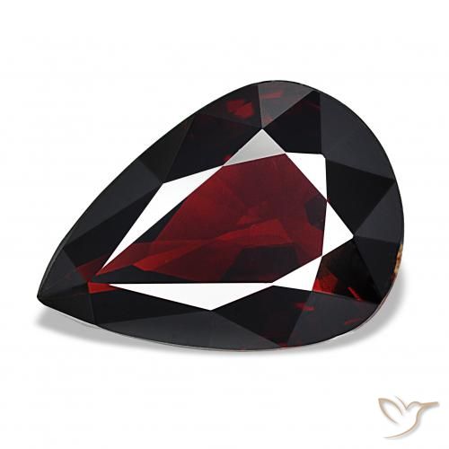 13.92ct Schwärzlich Rot Pyrop-Granat, Birnenform, VS