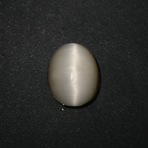 3,06 ctw natürlicher cream Quartz Cat's Eye, Oval Schliff, Lichtundurchlässig