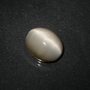 3,06 ctw natürlicher cream Quartz Cat's Eye, Oval Schliff, Lichtundurchlässig