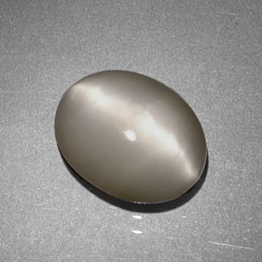 1,97 ctw natürlicher cream Quartz Cat's Eye, Oval Schliff, Lichtundurchlässig