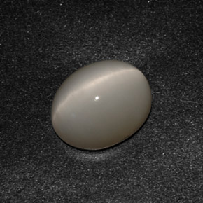 3,07 ctw natürlicher grauer Quartz Cat's Eye, Oval Schliff, Lichtundurchlässig
