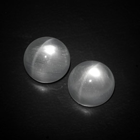  ct natürliche weißer Quartz Cat's Eye-Edelsteine, Rundschliff, Transparent