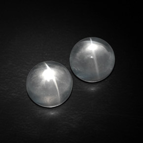  ct natürliche weißer Quartz Cat's Eye-Edelsteine, Rundschliff, Transparent