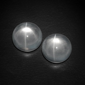  ct natürliche weißer Quartz Cat's Eye-Edelsteine, Rundschliff, Transparent