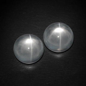  ct natürliche weißer Quartz Cat's Eye-Edelsteine, Rundschliff, Transparent