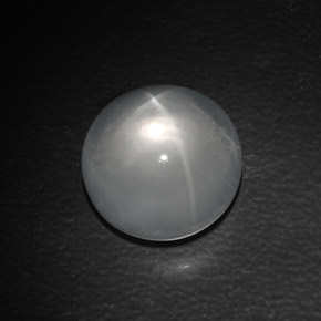 10,22 ctw natürlicher weißer Quartz Cat's Eye, Rundschliff, Transparent