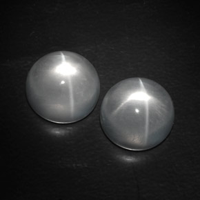  ct natürliche Weiß Quarz-Katzenauge-Edelsteine, Rund Schliff, Transparent