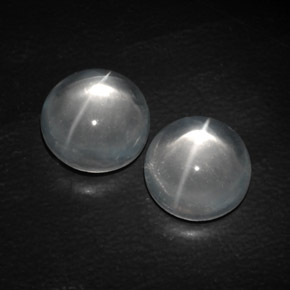  ct natürliche Weiß Quarz-Katzenauge-Edelsteine, Rund Schliff, Transparent