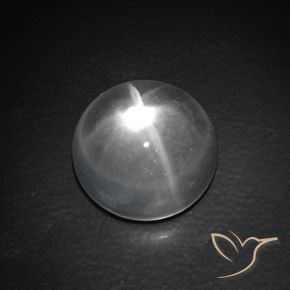 9.45ct Natürlicher Klares Weiß Quarz-Katzenauge, Runden, Transparent