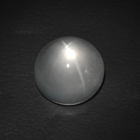 9,90 ctw natürlicher weißer Quartz Cat's Eye, Rundschliff, Transparent