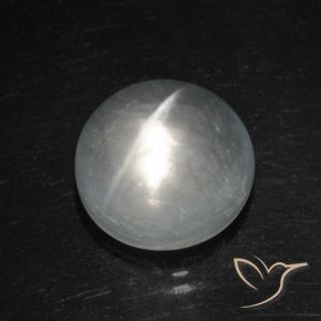 8.11ct Natürlicher Weiß Quarz-Katzenauge, Runden, Transparent