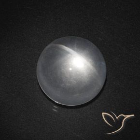 7.50ct Natürlicher Klares Weiß Quarz-Katzenauge, Runden, Transparent