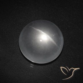 8.43ct Natürlicher Klares Weiß Quarz-Katzenauge, Runden, Transparent