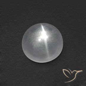 7.97ct Natürlicher Klares Weiß Quarz-Katzenauge, Runden, Transparent