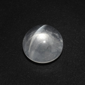 4,82 ctw natürlicher weißer Quartz Cat's Eye, Rundschliff, Transparent