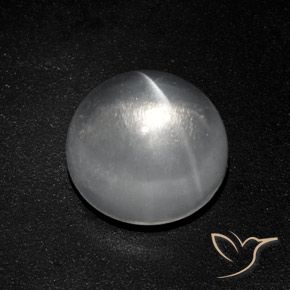 7.77ct Natürlicher Klares Weiß Quarz-Katzenauge, Runden, Transparent