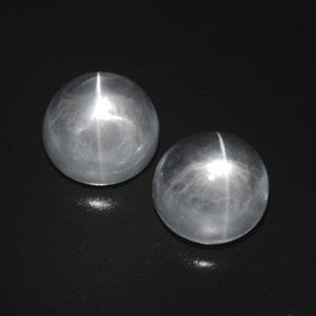 10.31 ct natürliche Klares Weiß Quarz-Katzenauge-Edelsteine, Rund Schliff, Transparent