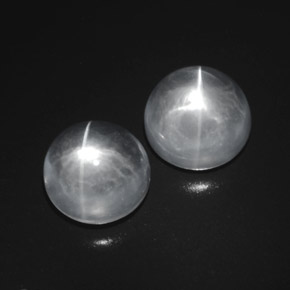 10.31 ct natürliche Klares Weiß Quarz-Katzenauge-Edelsteine, Rund Schliff, Transparent