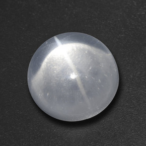 9,17 ctw natürlicher Weiß Quarz-Katzenauge, Rund Schliff, Transparent