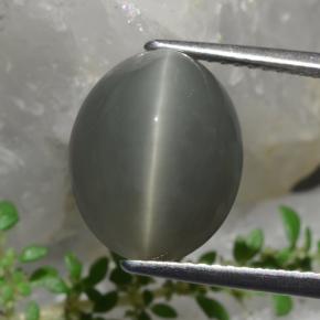 9,17 ctw natürlicher Grün Quarz-Katzenauge, Oval Schliff, Lichtundurchlässig