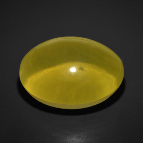 9,17 ctw natürlicher Mittelgelb Quarz-Katzenauge, Oval, Transparent