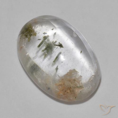 9,17 ctw natürlicher Mehrfarbig Quarz mit Hedenbergit, Oval, Transparent