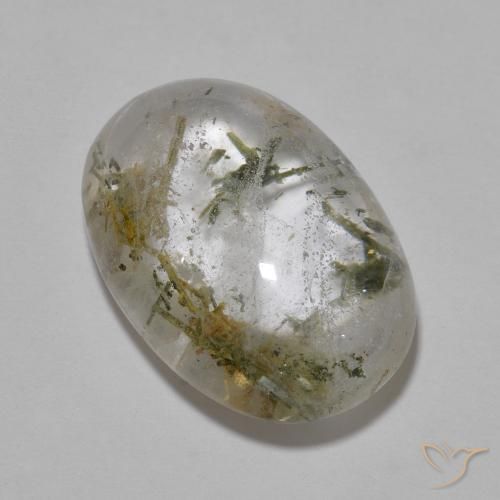 13.73ct Natürlicher Mehrfarbig Quarz mit Hedenbergit, Oval, Transparent