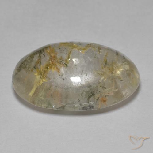 9,17 ctw natürlicher Mehrfarbig Quarz mit Hedenbergit, Oval, Transparent