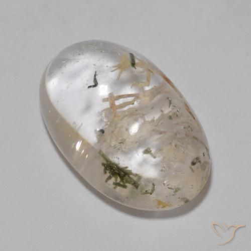 14.35ct Natürlicher Mehrfarbig Quarz mit Hedenbergit, Oval, Transparent