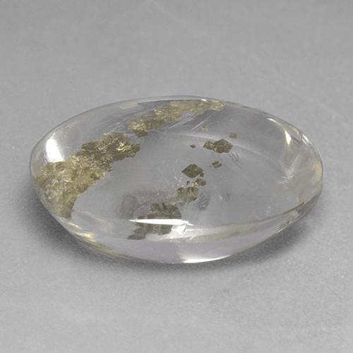 9,17 ctw natürlicher Mehrfarbig Quarz mit Markasit, Oval Schliff, Transparent