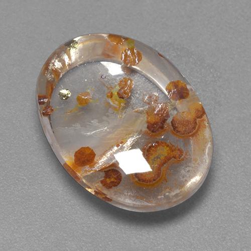 7,46 ctw natürlicher mehrfarbiger Quarz mit Markasit, Oval Schliff, Transparent