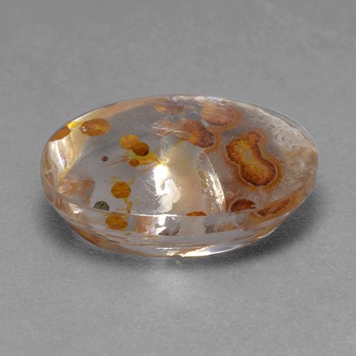 7,46 ctw natürlicher mehrfarbiger Quarz mit Markasit, Oval Schliff, Transparent