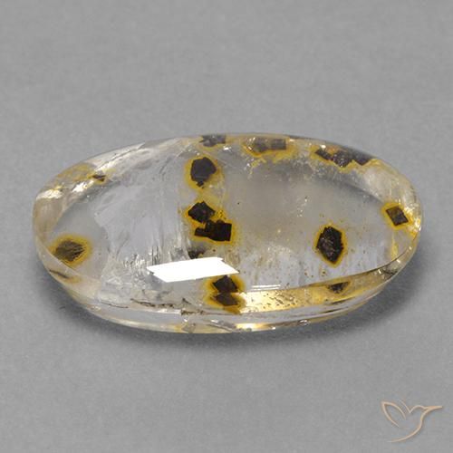 9,17 ctw natürlicher Mehrfarbig Quarz mit Markasit, Oval, Transparent