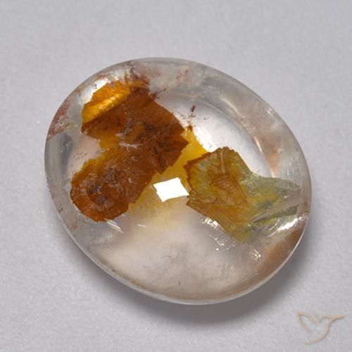 8.07ct Natürlicher Mehrfarbig Quarz mit Markasit, Oval, Transparent