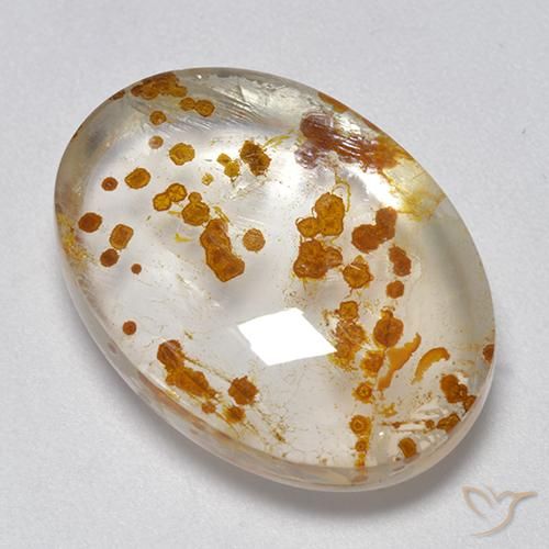 19.32ct Natürlicher Mehrfarbig Quarz mit Markasit, Oval, Transparent