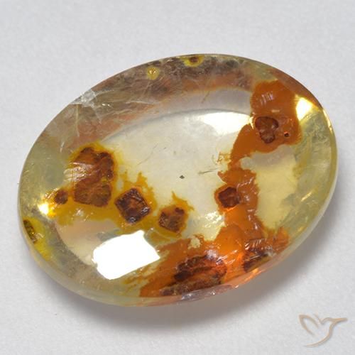 8.13ct Natürlicher Mehrfarbig Quarz mit Markasit, Oval, Transparent