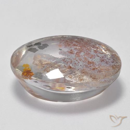 9,17 ctw natürlicher Mehrfarbig Quarz mit Markasit, Oval, Transparent