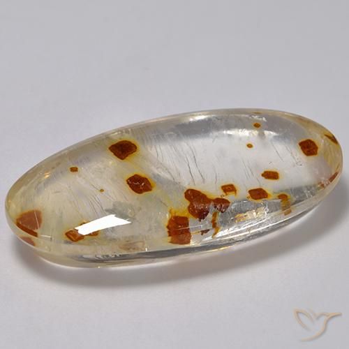 9,17 ctw natürlicher Mehrfarbig Quarz mit Markasit, Oval, Transparent