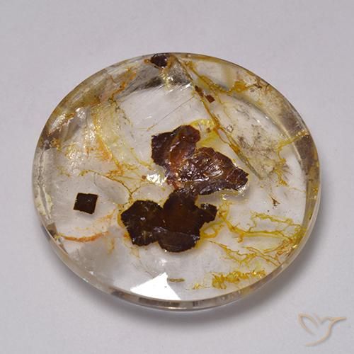 42.66ct Natürlicher Mehrfarbig Quarz mit Markasit, Runden, Transparent