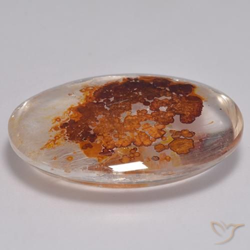 9,17 ctw natürlicher Mehrfarbig Quarz mit Markasit, Oval, Transparent